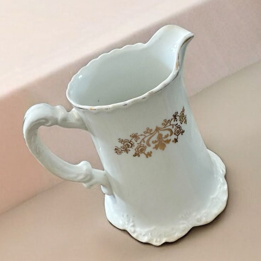 Homer Laughlin Hudson Vintage Creamer Milk Pitcher Floral 1908-1920